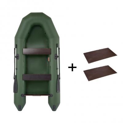 Лодка ПВХ Tulin Легенда 3300 PRO с фанерными вставками под мотор
